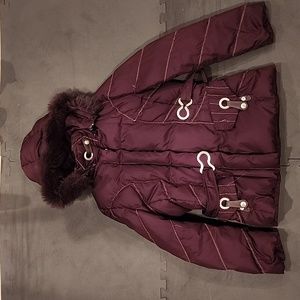 VERO piumino Dark Purple Real Feather Down jacket